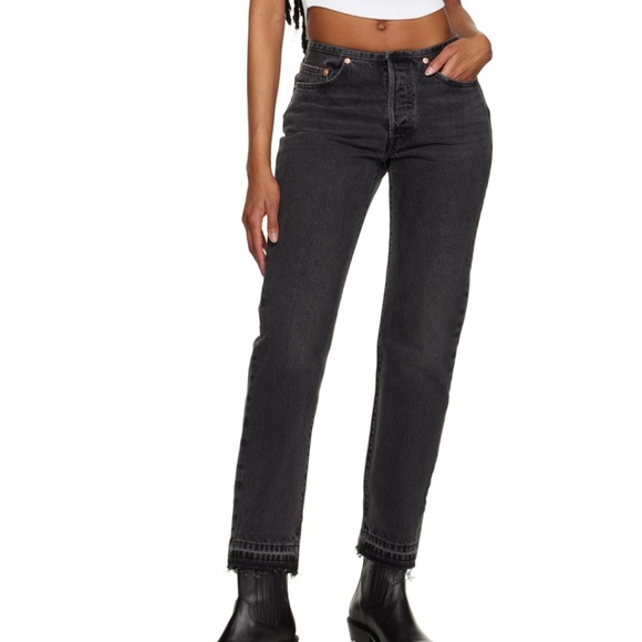 Levi’s Black 501 Mini Waist Jeans - Picture 1 of 5